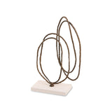 Kinetic Harmony Sculpture  -  Dark Bronze & Beige