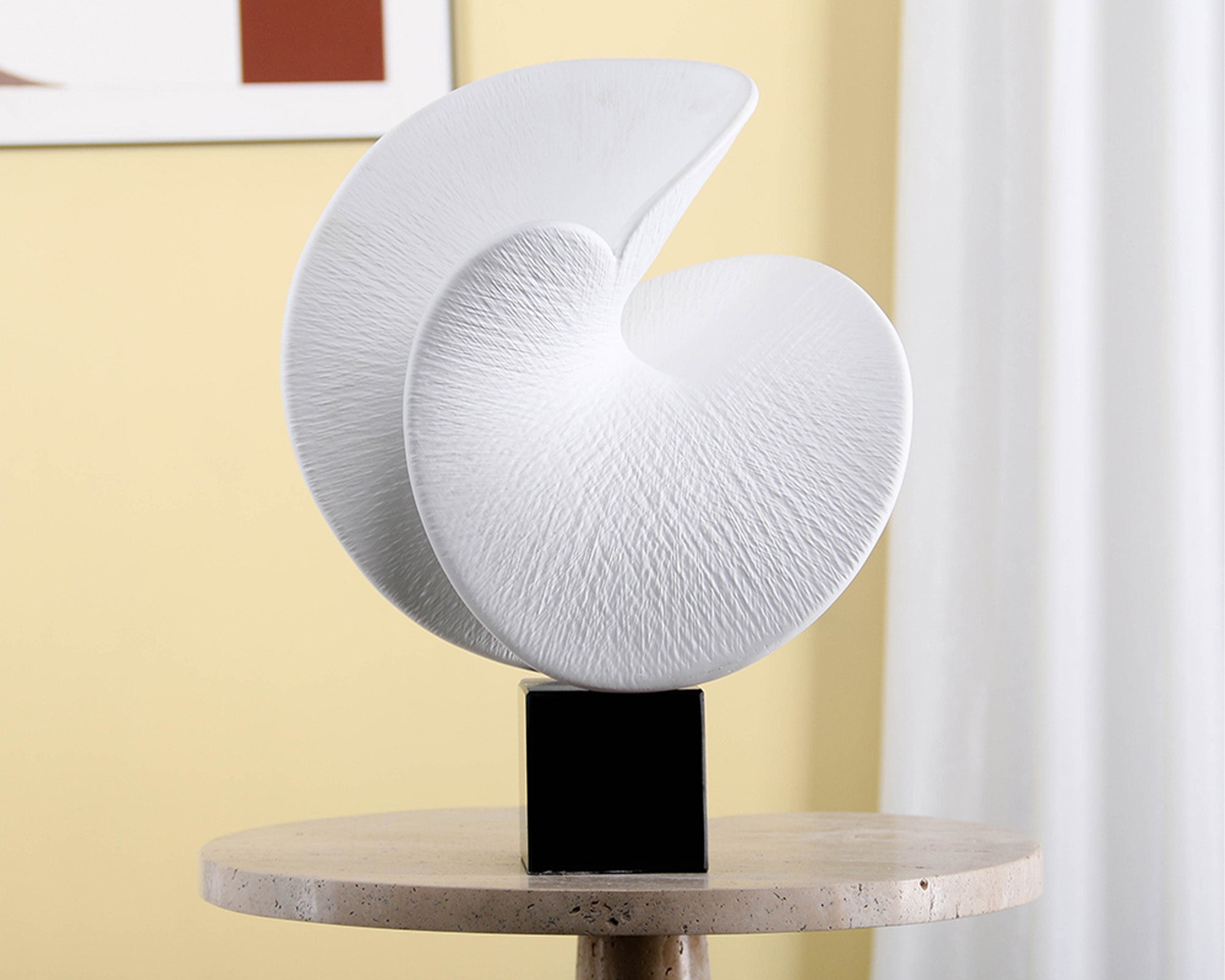 Nocturne Wave Sculpture  -  Black & White