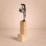 Liang & Eimil Contemplation Sculpture – Dark Bronze & Light Brown