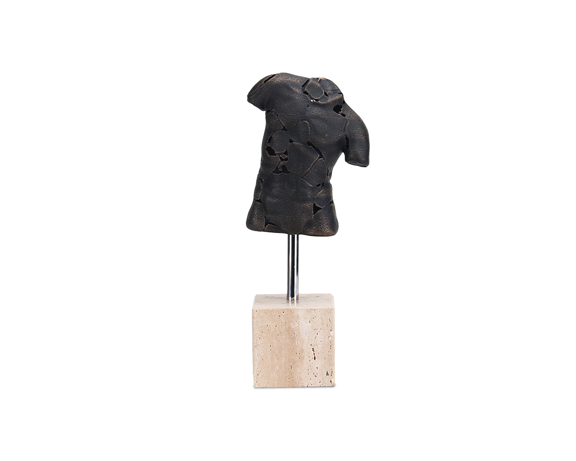 Liang & Eimil Scarred Elegance Sculpture – Dark Bronze & Beige