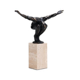 Wings of Freedom Sculpture  -  Dark Bronze & Beige