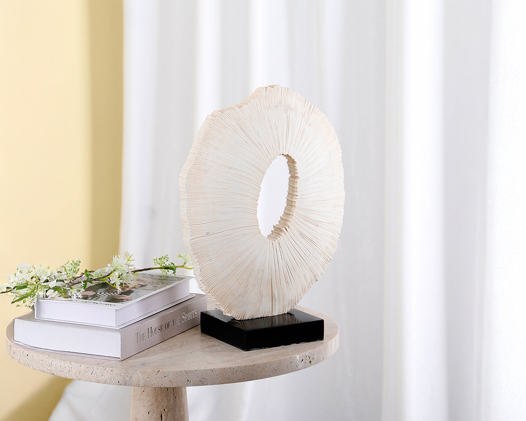 Worn by Time Sculpture  -  Beige & Black