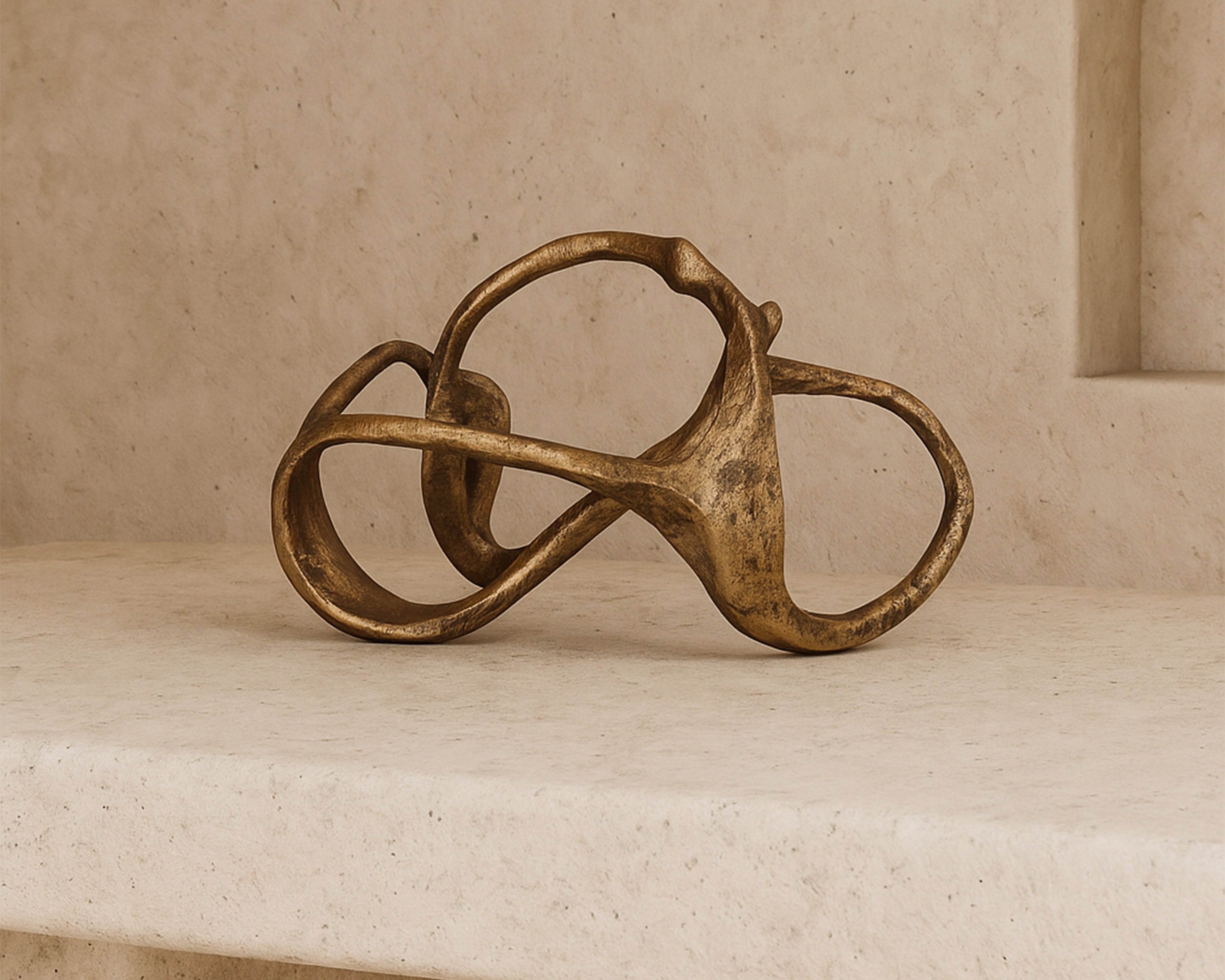 Liang & Eimil Aion Sculpture – Golden Bronze