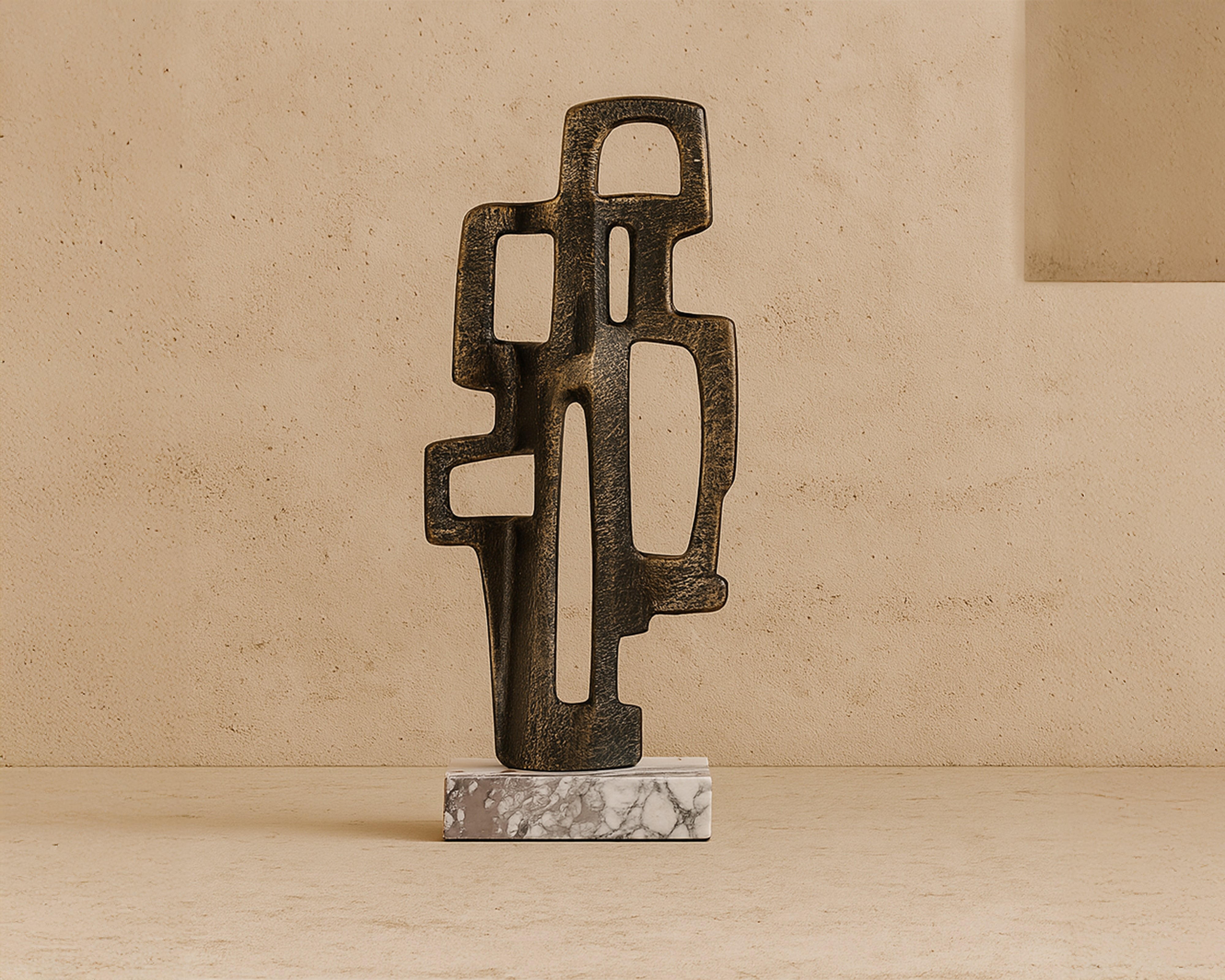 Liang & Eimil Talos Sculpture – Dark Bronze/Marble