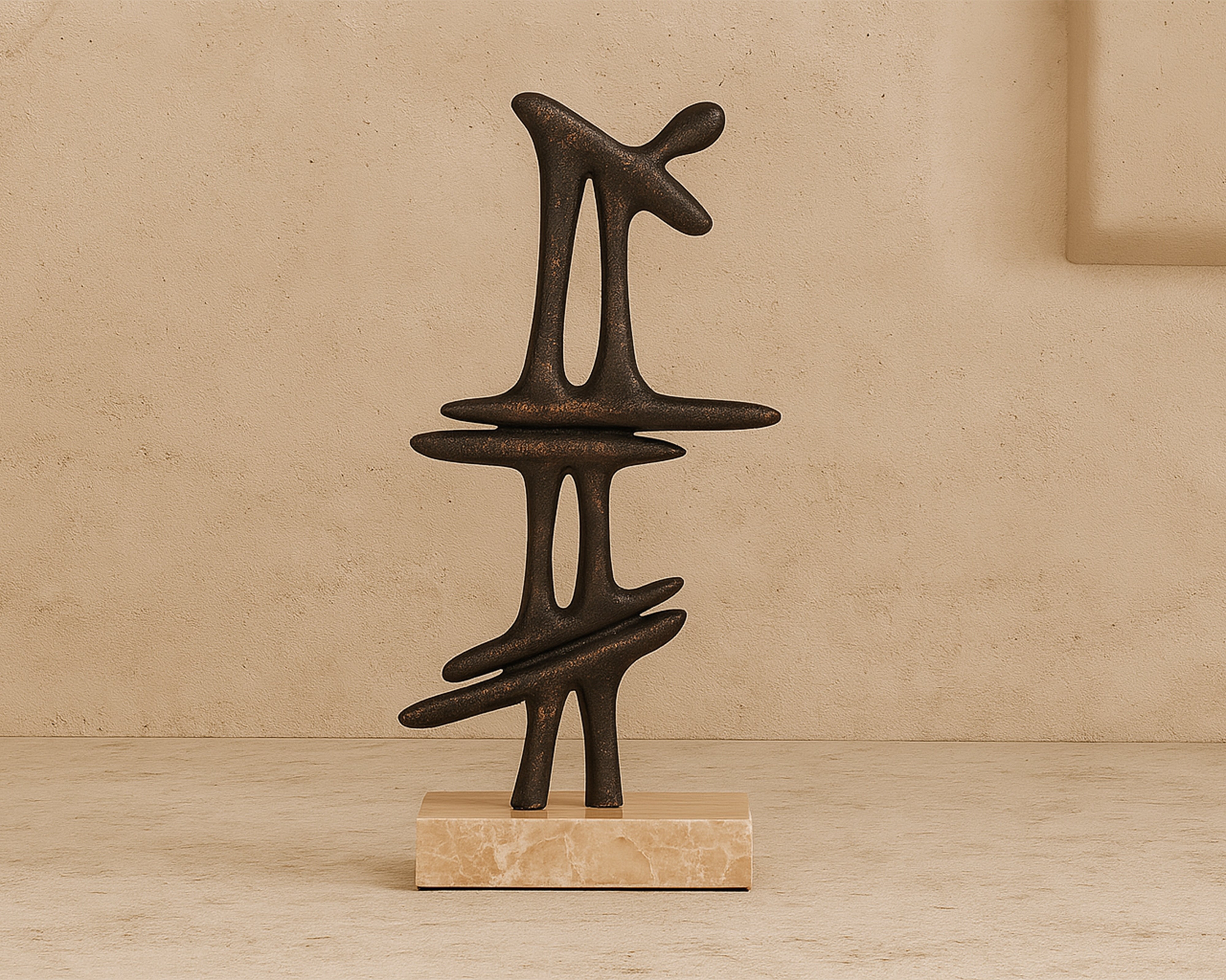Liang & Eimil Janua Sculpture – Dark Bronze/Marble