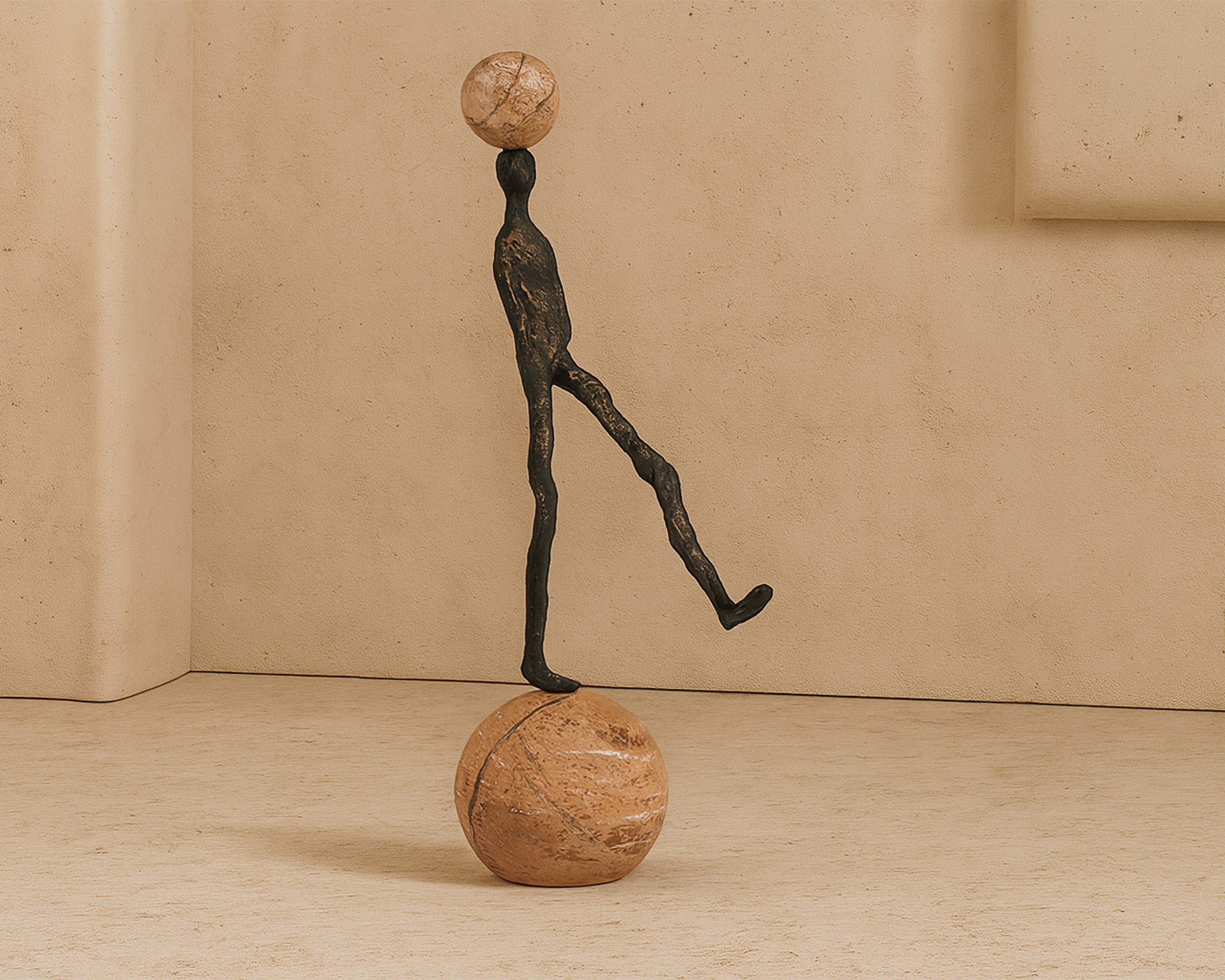 Liang & Eimil Motus Sculpture –  Dark Bronze/Marble