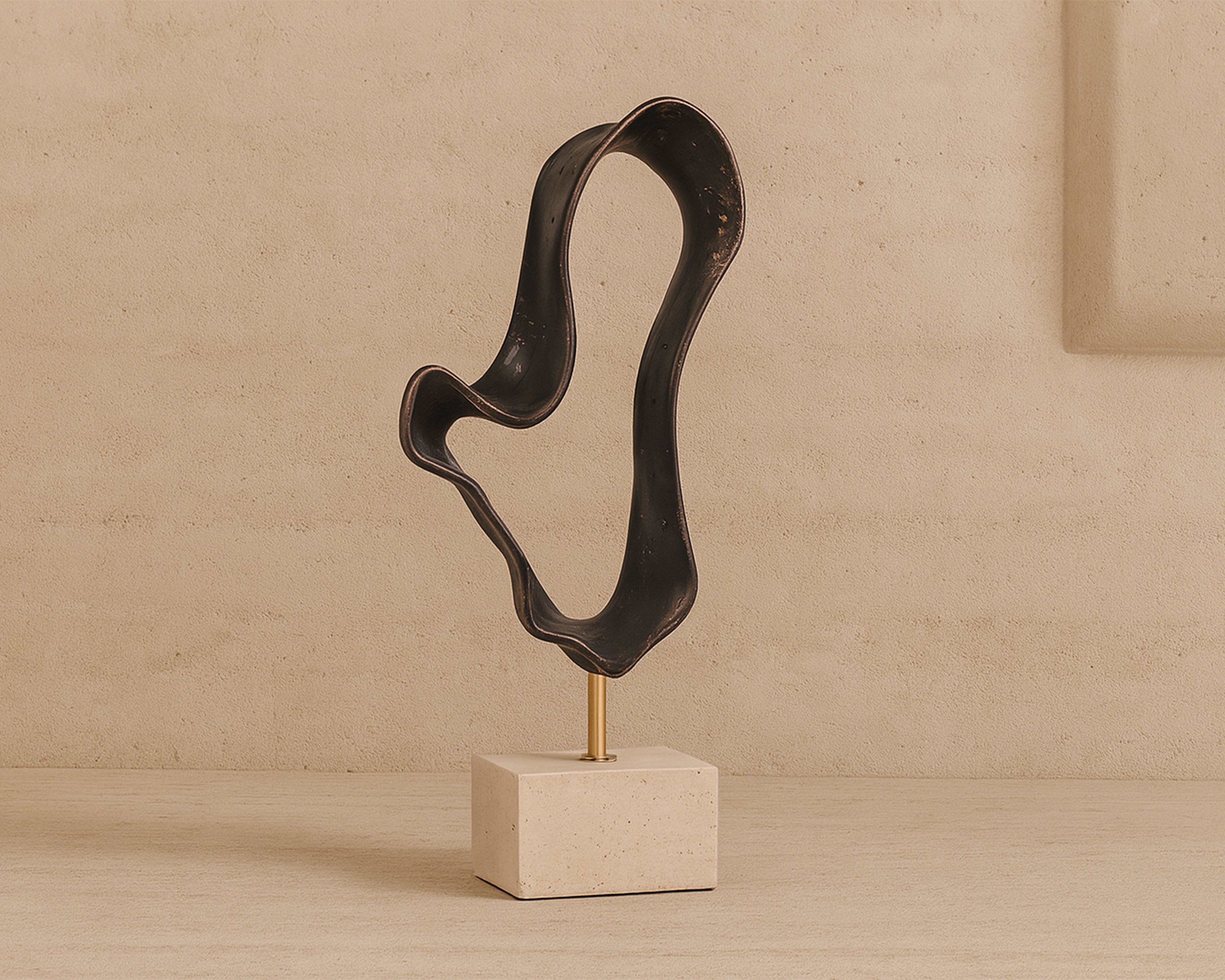 Liang & Eimil Ondra Sculpture – Dark Bronze/Marble