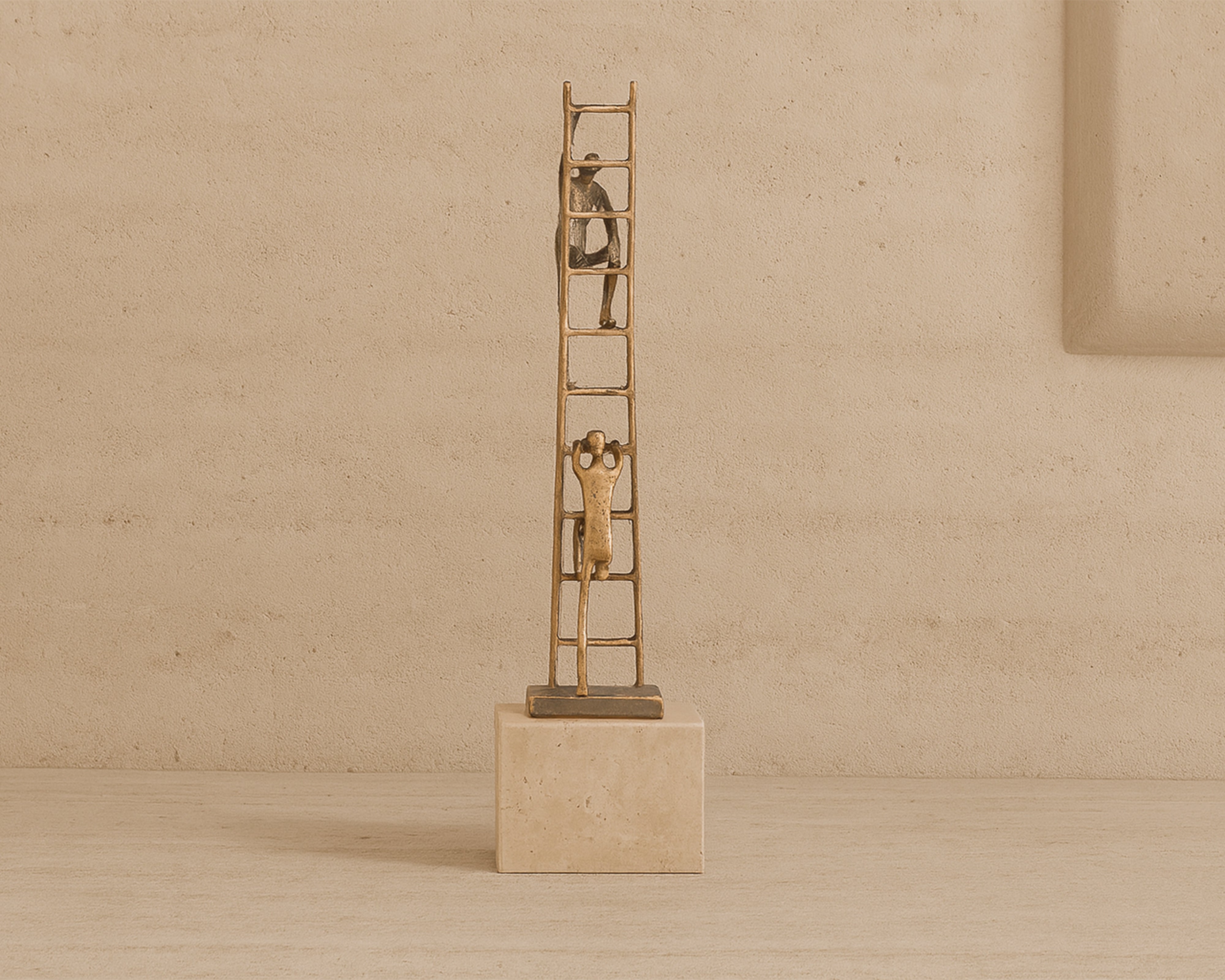 Liang & Eimil Ascensus Sculpture – Golden Bronze/Marble
