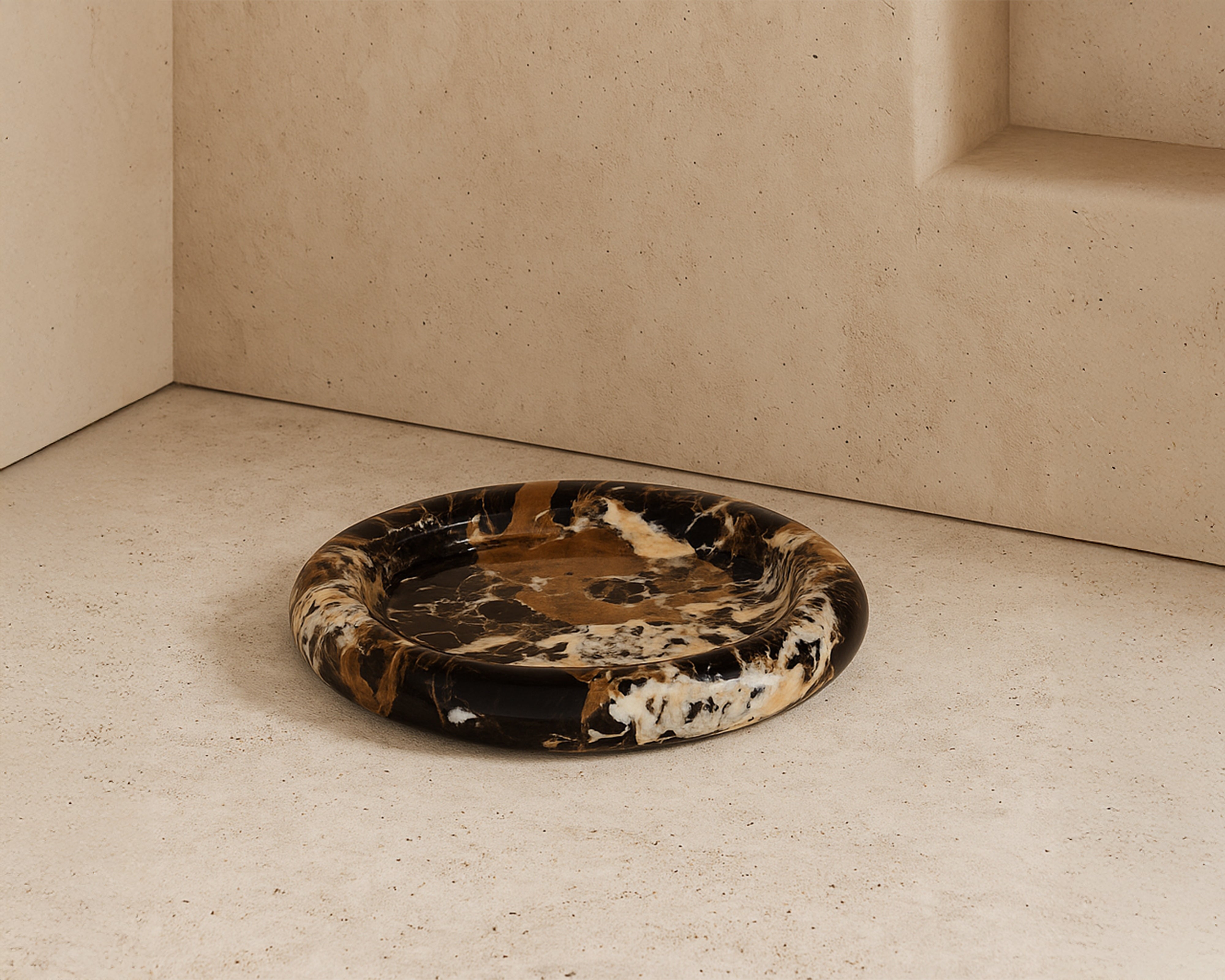 Liang & Eimil Ophira Tray – Black & Gold Marble
