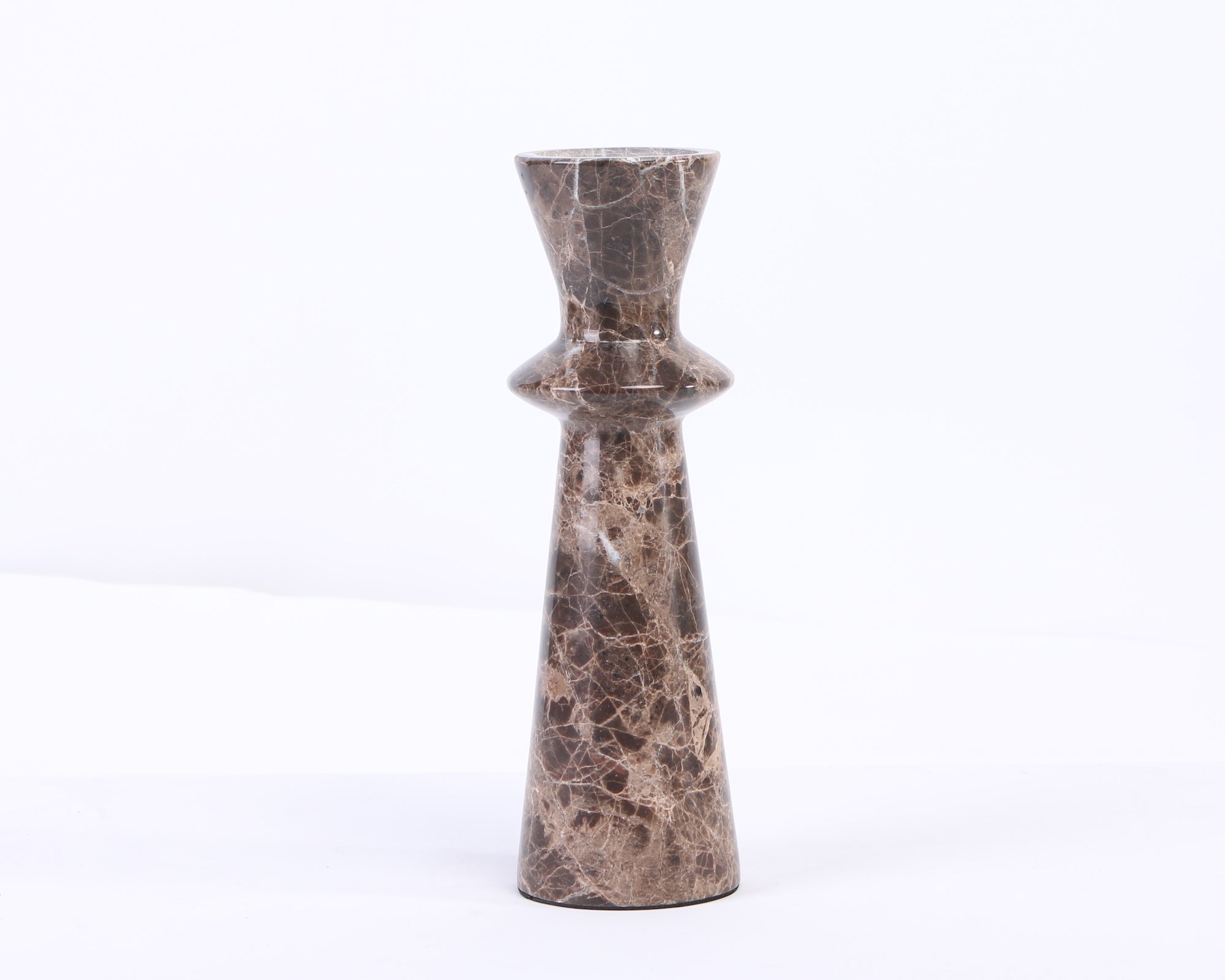 Liang & Eimil Melora Candle Holder – Dark Brown Marble
