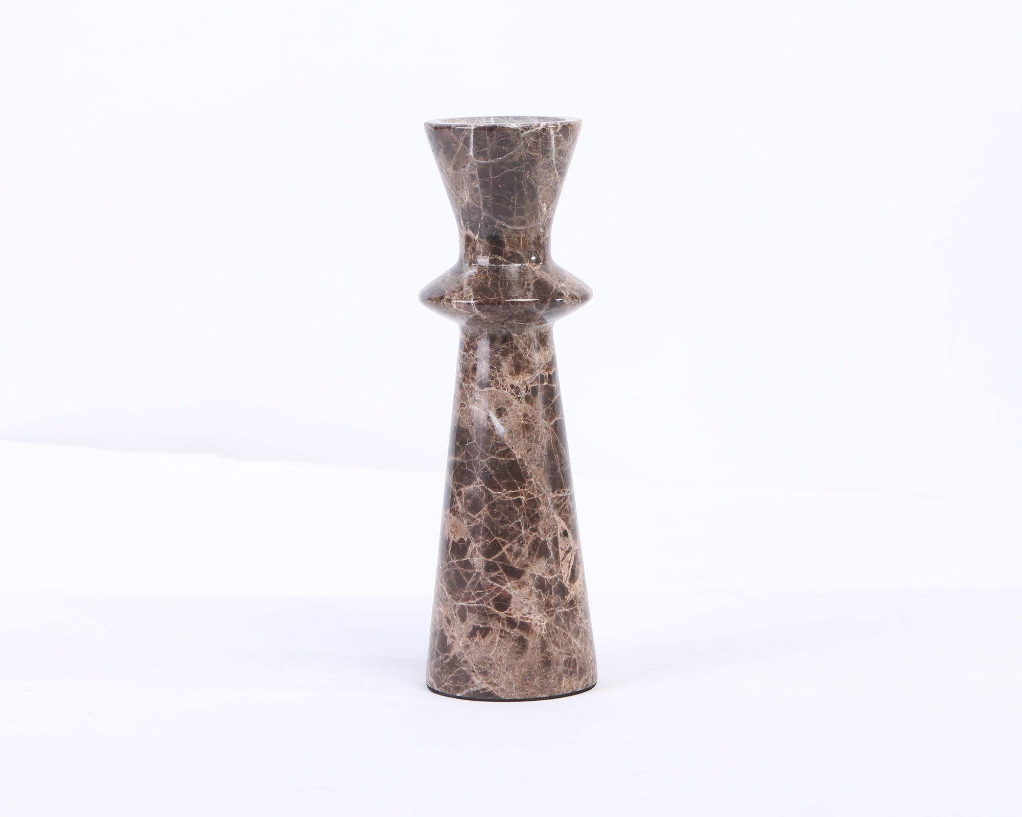 Liang & Eimil Melora Candle Holder – Dark Brown Marble