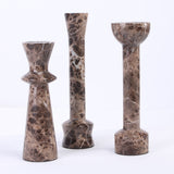 Liang & Eimil Melora Candle Holder – Dark Brown Marble