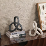 Liang & Eimil Loop Sculpture - Matte Black Marble Effect