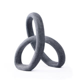 Liang & Eimil Loop Sculpture - Matte Black Marble Effect