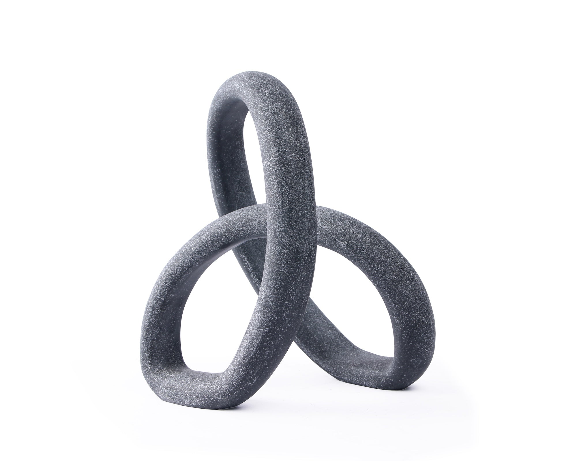 Liang & Eimil Loop Sculpture - Matte Black Marble Effect