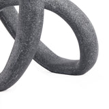 Liang & Eimil Loop Sculpture - Matte Black Marble Effect