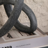 Liang & Eimil Loop Sculpture - Matte Black Marble Effect