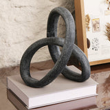 Liang & Eimil Loop Sculpture - Matte Black Marble Effect