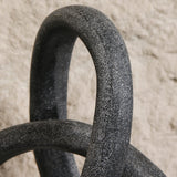 Liang & Eimil Loop Sculpture - Matte Black Marble Effect