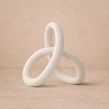 Liang & Eimil Loop Sculpture - White Marble Effect