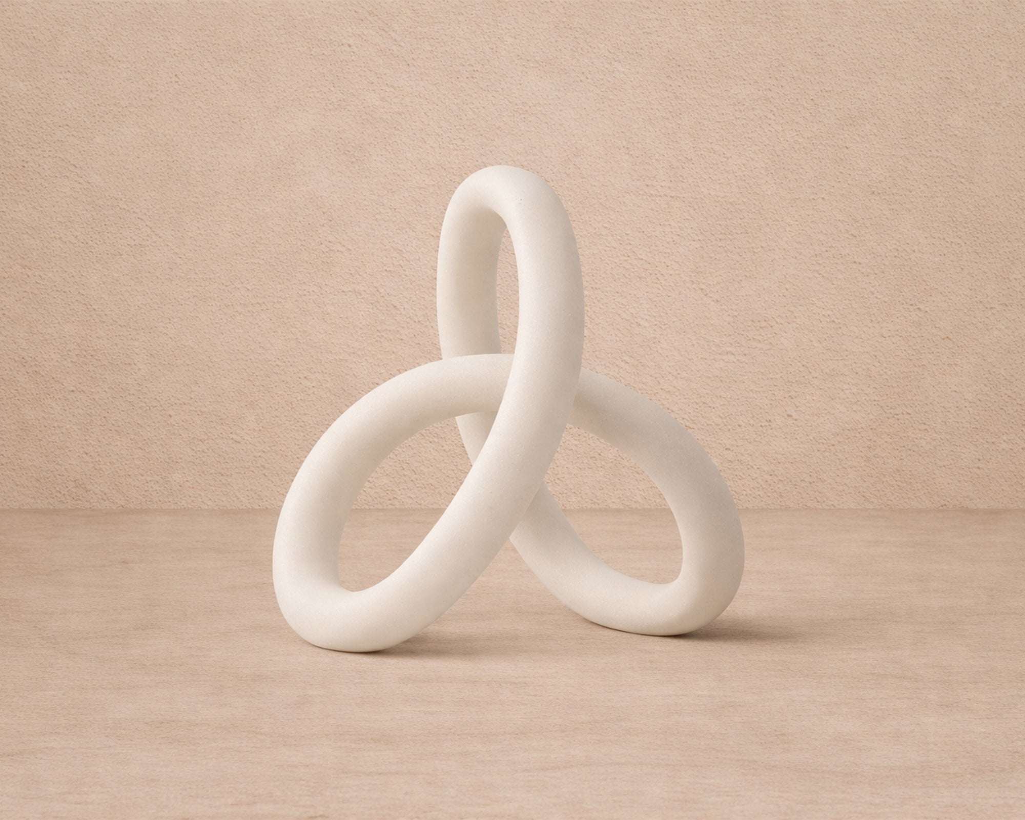 Liang & Eimil Loop Sculpture - White Marble Effect