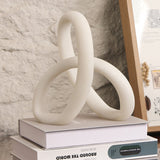 Liang & Eimil Loop Sculpture - White Marble Effect