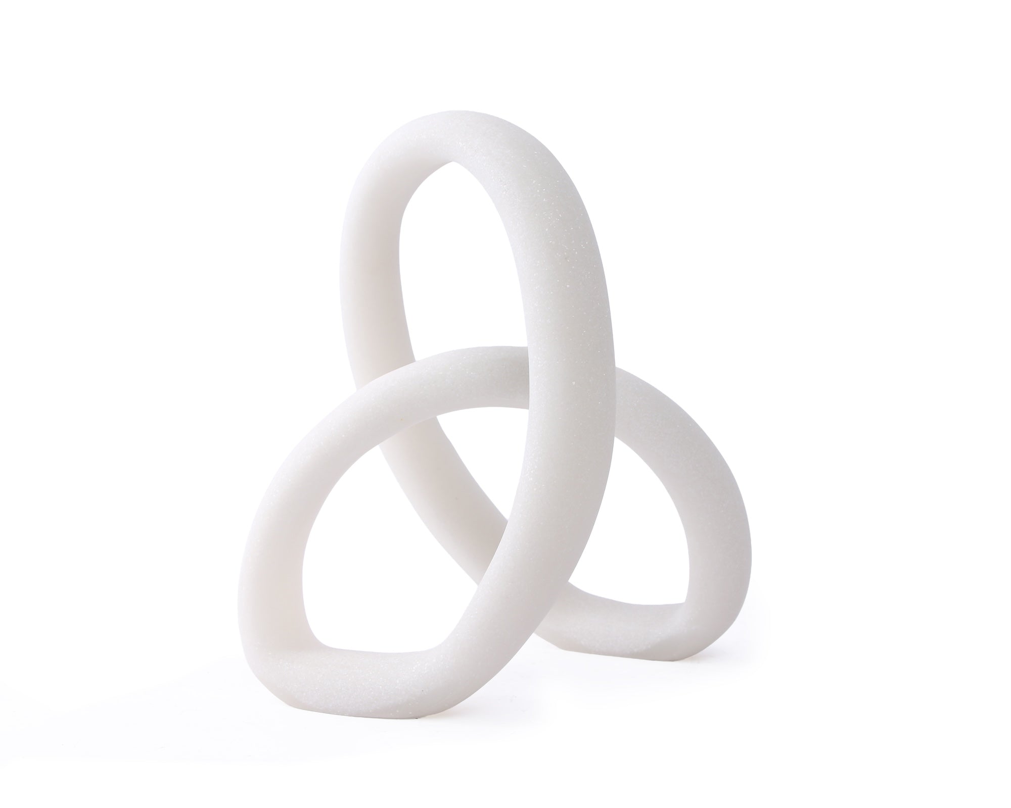 Liang & Eimil Loop Sculpture - White Marble Effect