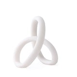 Liang & Eimil Loop Sculpture - White Marble Effect
