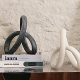 Liang & Eimil Loop Sculpture - White Marble Effect