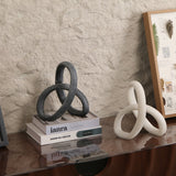 Liang & Eimil Loop Sculpture - White Marble Effect