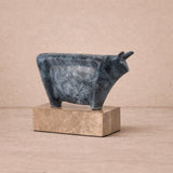 Liang & Eimil Rhino Sculpture – Antique Blue/Grey