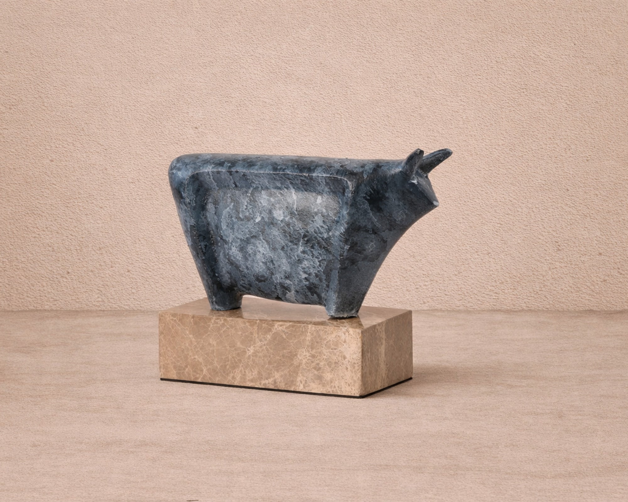 Liang & Eimil Rhino Sculpture – Antique Blue/Grey