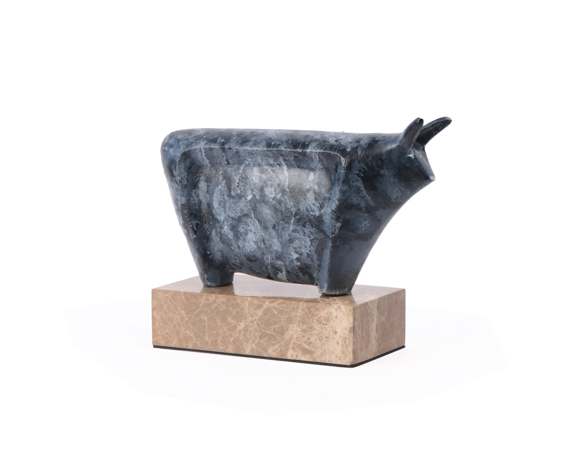 Liang & Eimil Rhino Sculpture – Antique Blue/Grey