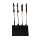 Unity Four Men Sculpture  - Black Resin