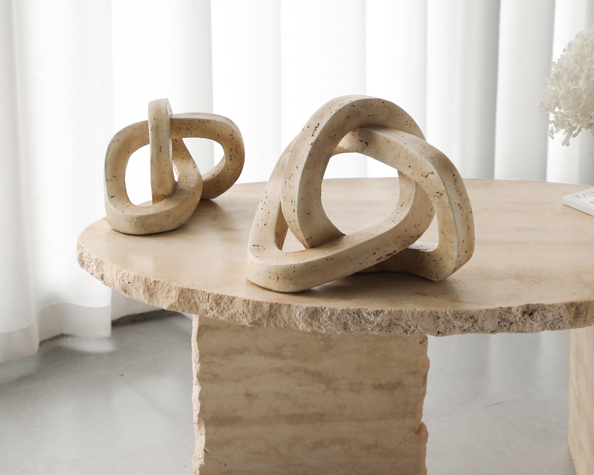 Liang & Eimil Avorio Sculpture – Beige Marble Effect