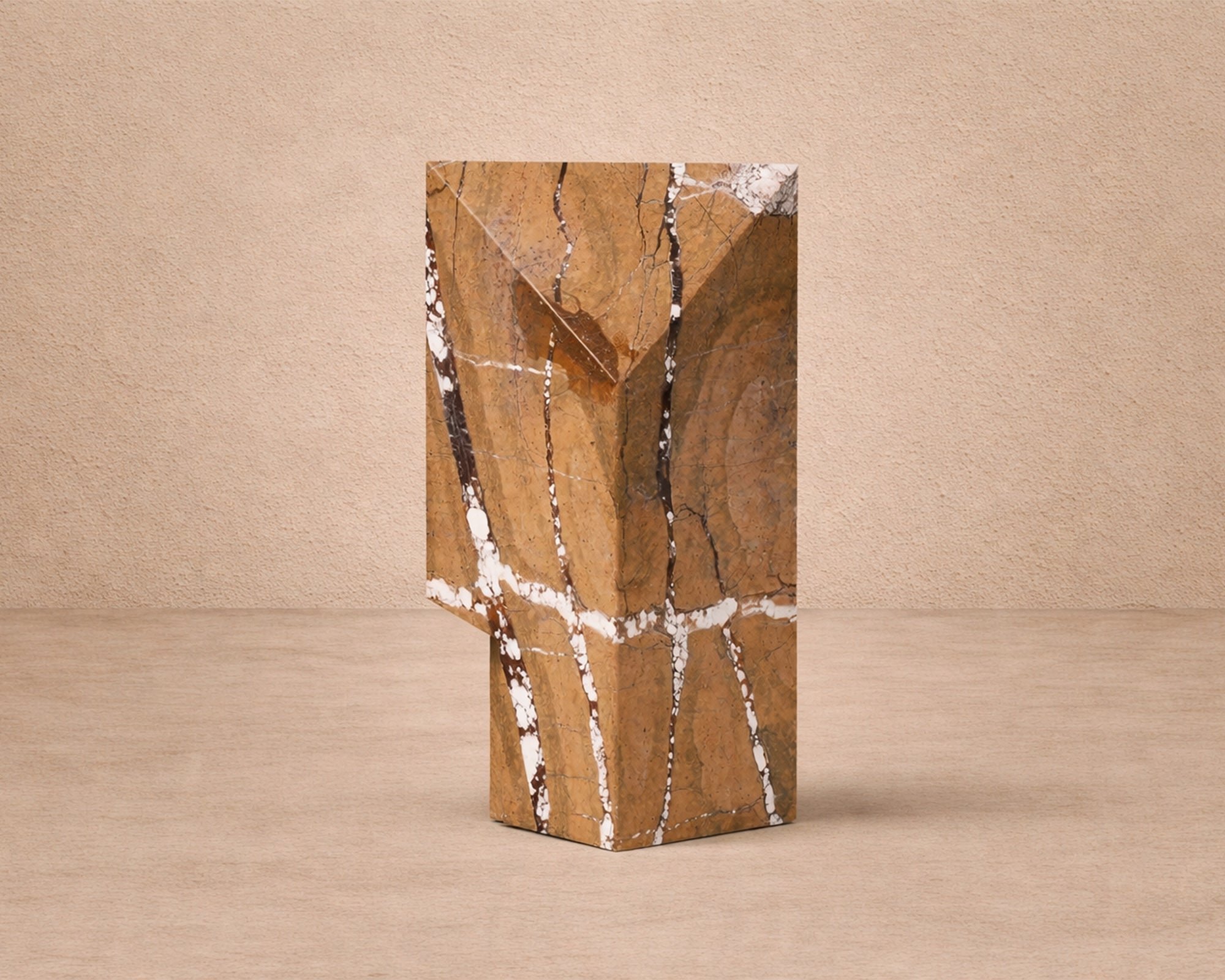 Liang & Eimil Doria Sculpture - Brown Earthy Marble
