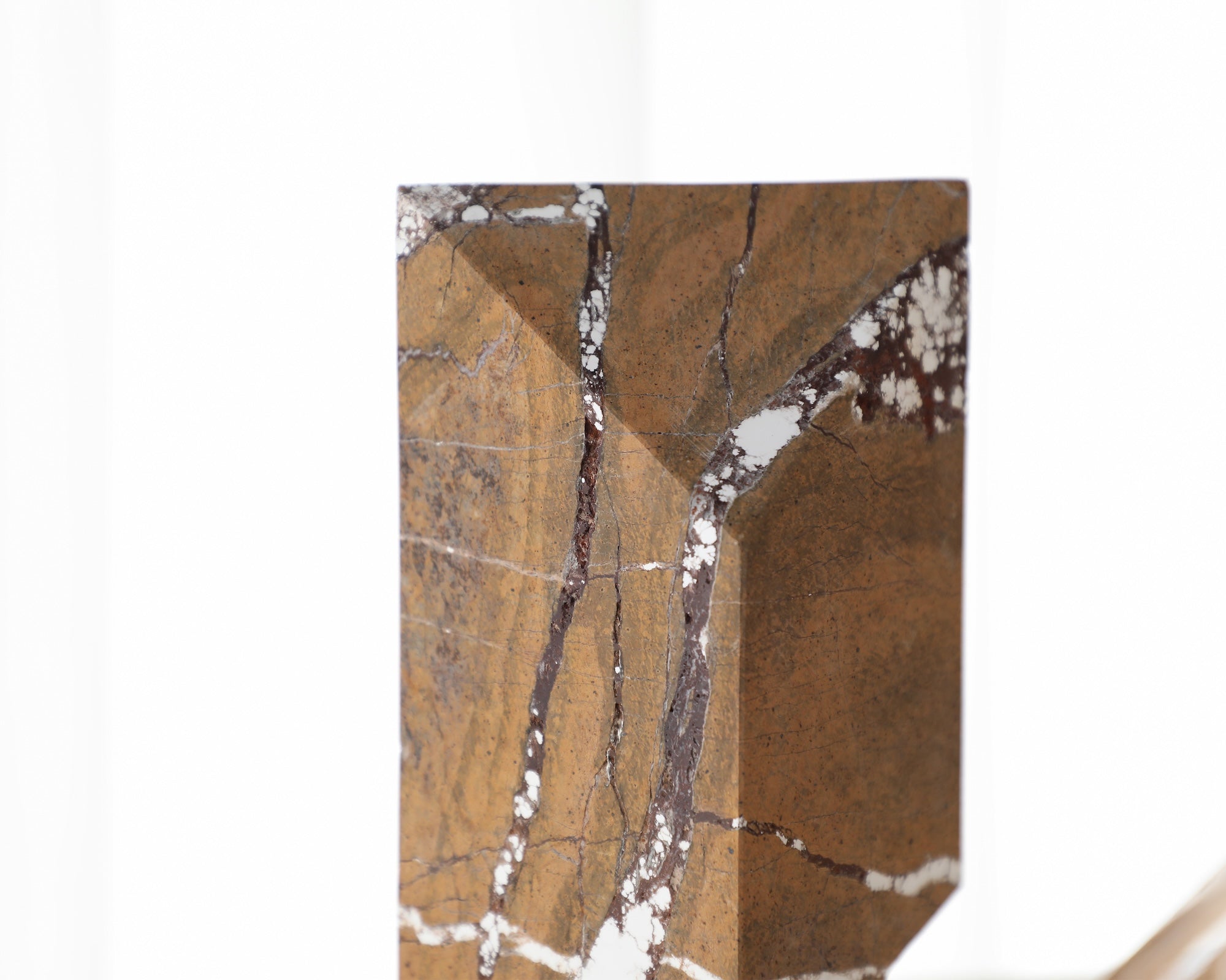 Liang & Eimil Doria Sculpture - Brown Earthy Marble