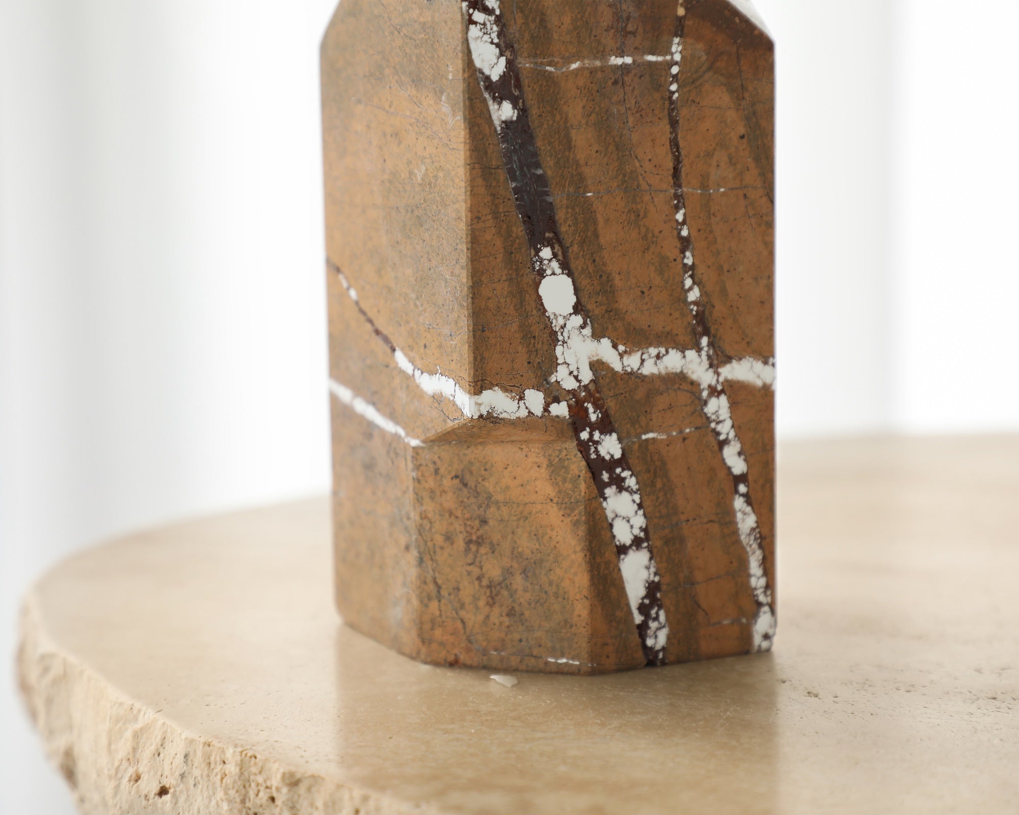 Liang & Eimil Doria Sculpture - Brown Earthy Marble
