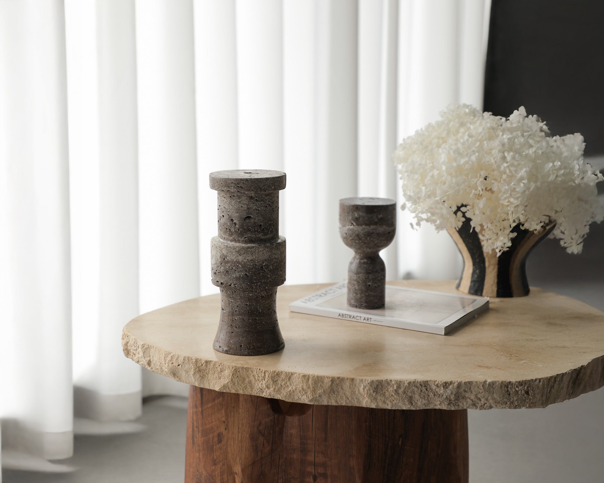 Liang & Eimil Tasso Candle Holder – Brown Marble
