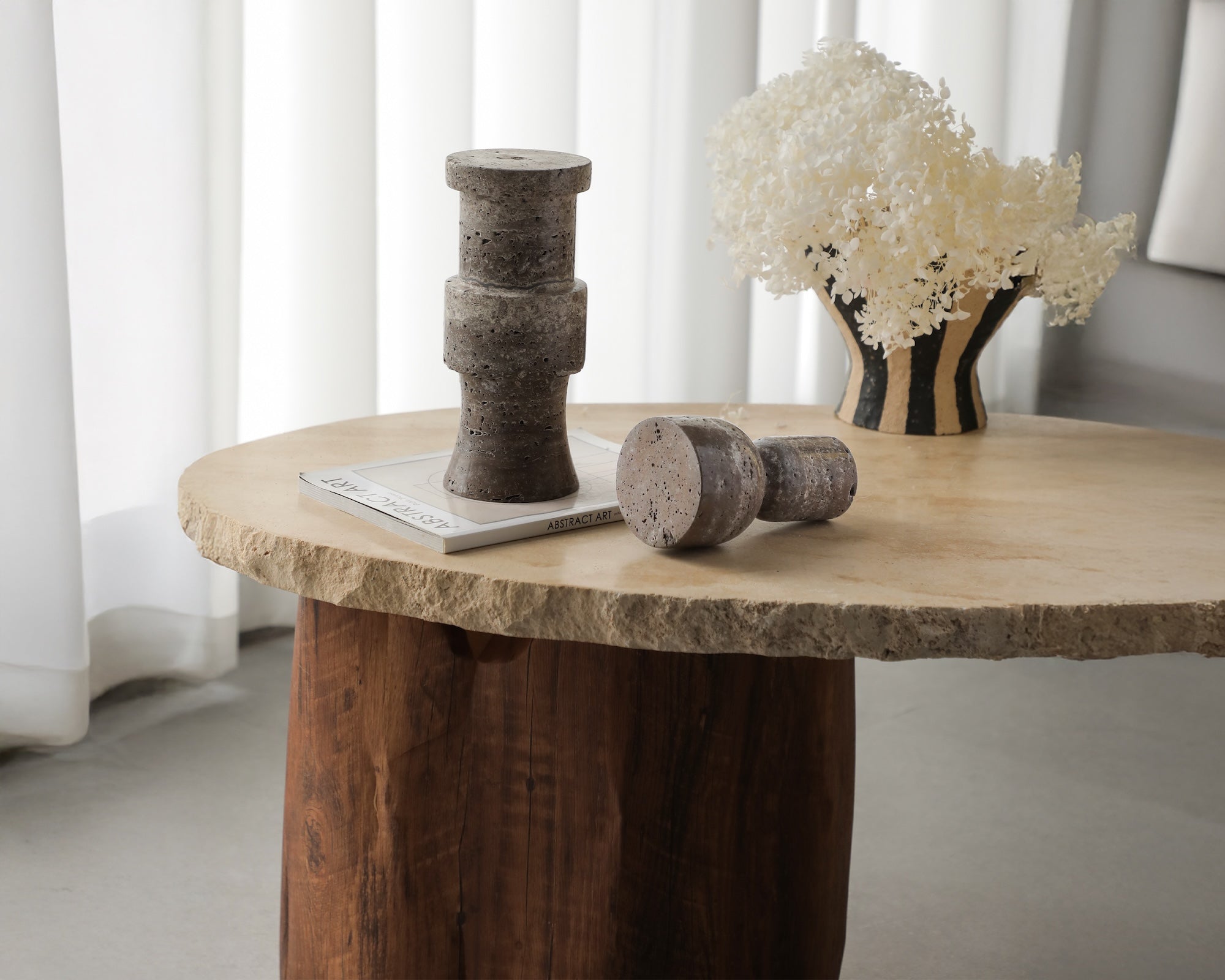Liang & Eimil Tasso Candle Holder – Brown Marble