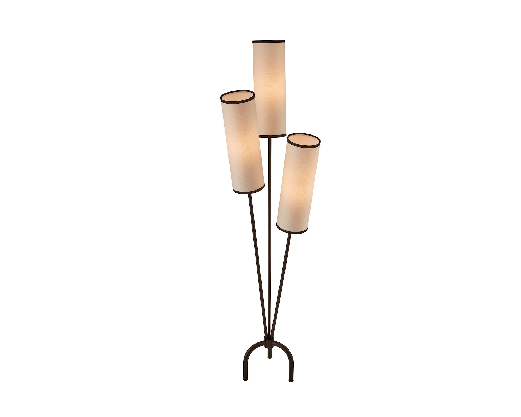 Liang & Eimil Trevi Floor Lamp – White Linen/Black Metal