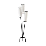 Liang & Eimil Trevi Floor Lamp – White Linen/Black Metal