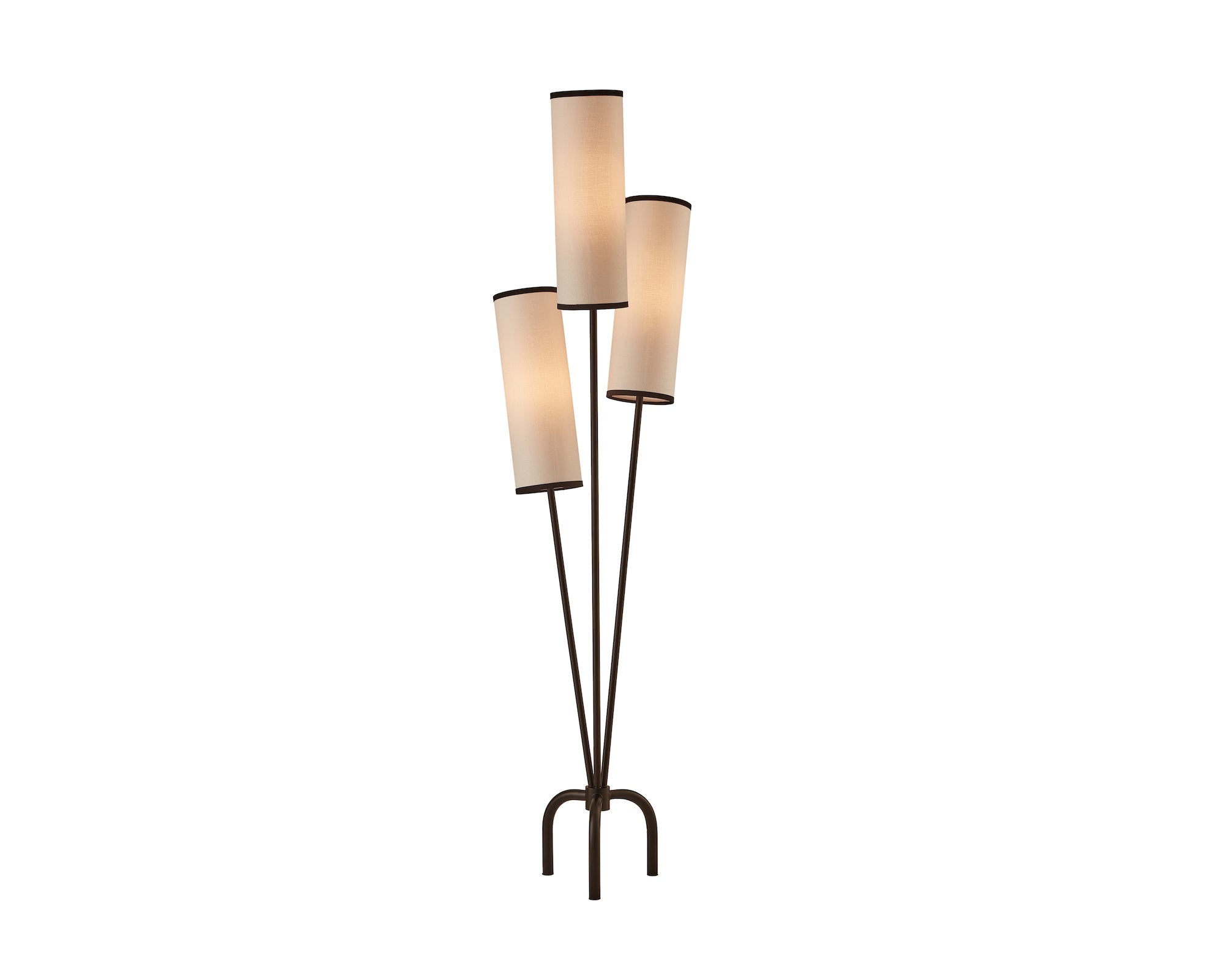 Liang & Eimil Trevi Floor Lamp – White Linen/Black Metal