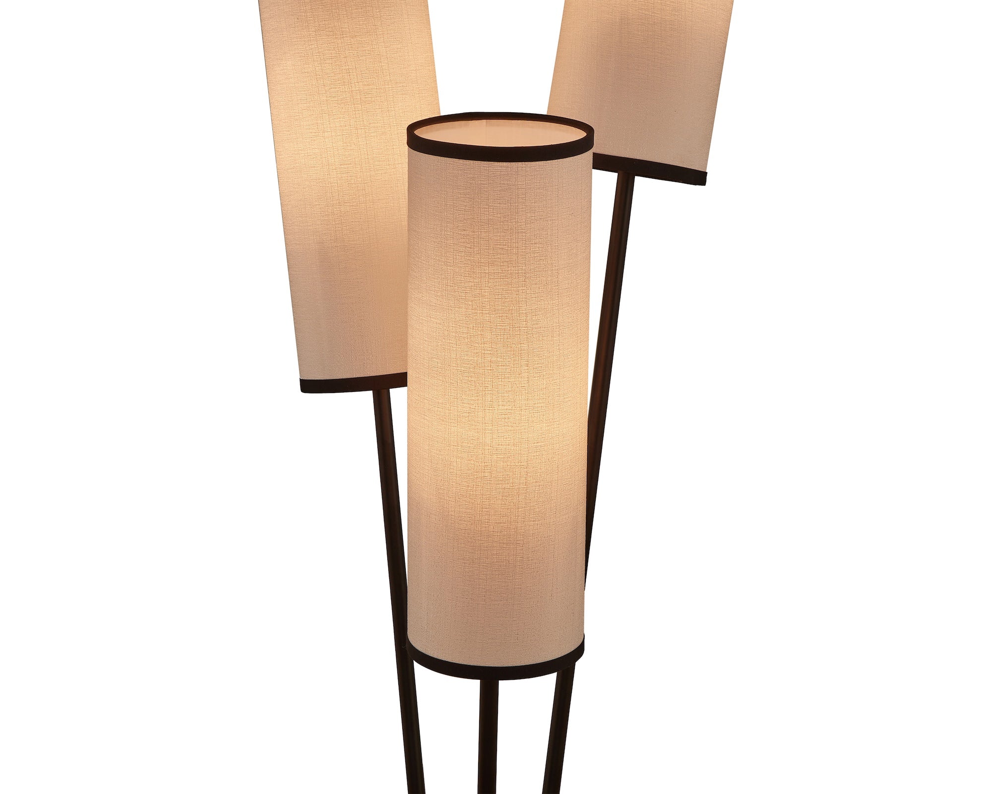 Liang & Eimil Trevi Floor Lamp – White Linen/Black Metal
