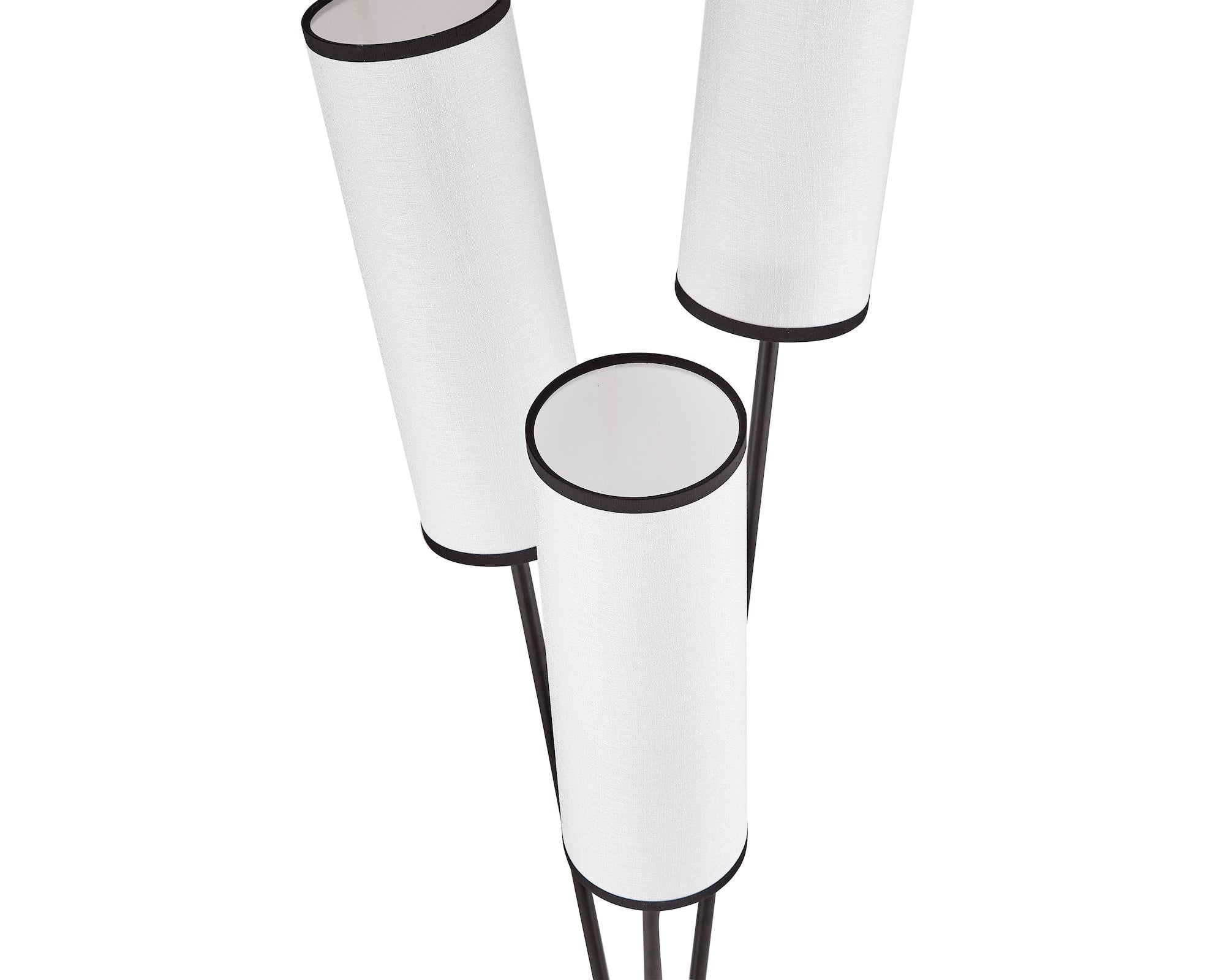 Liang & Eimil Trevi Floor Lamp – White Linen/Black Metal