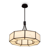 Allen Pendant Lamp - Alabaster and Black Metal