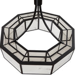Allen Pendant Lamp - Alabaster and Black Metal