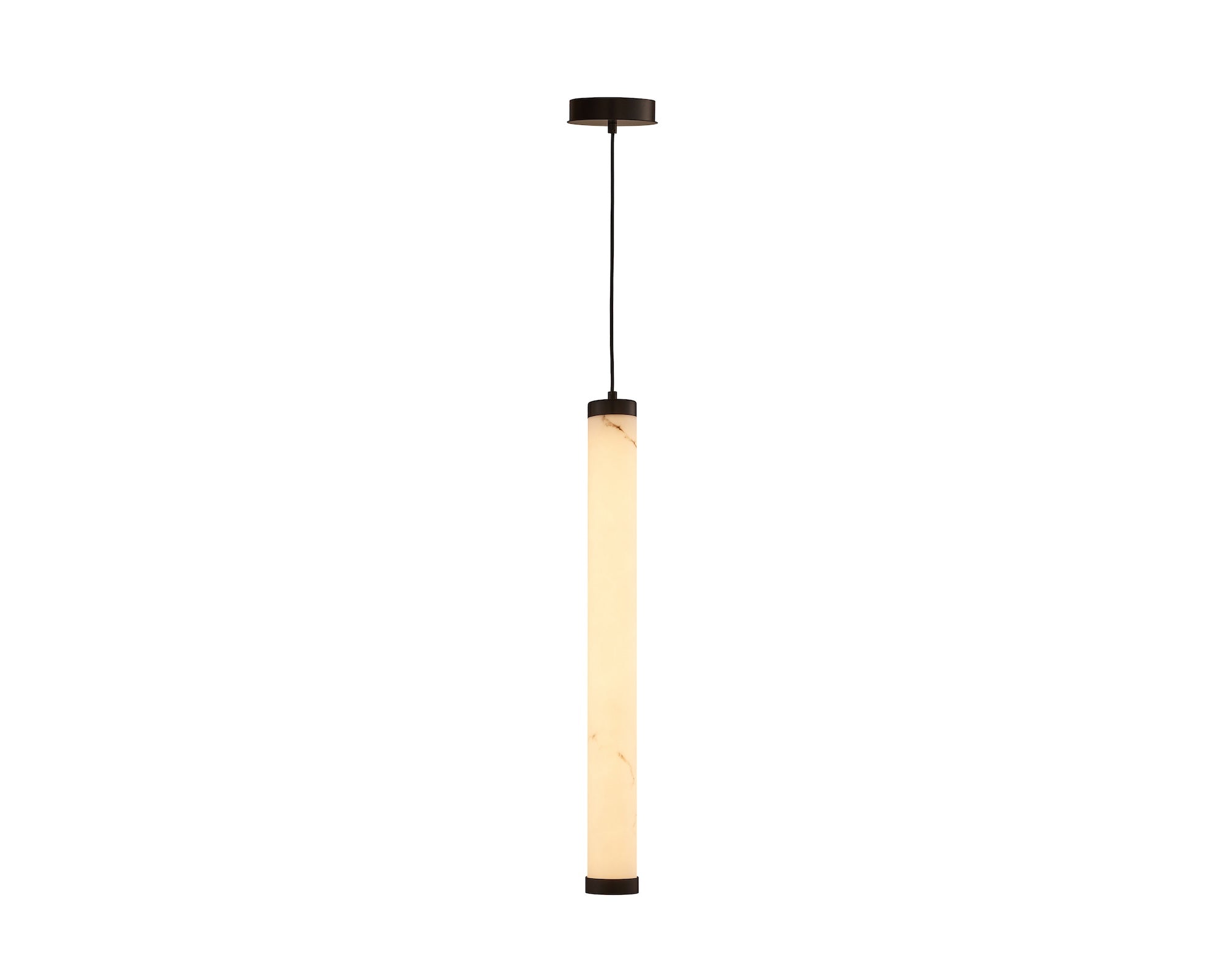 Liang & Eimil Abaco Pendant Light – Alabaster Effect & Black Metal