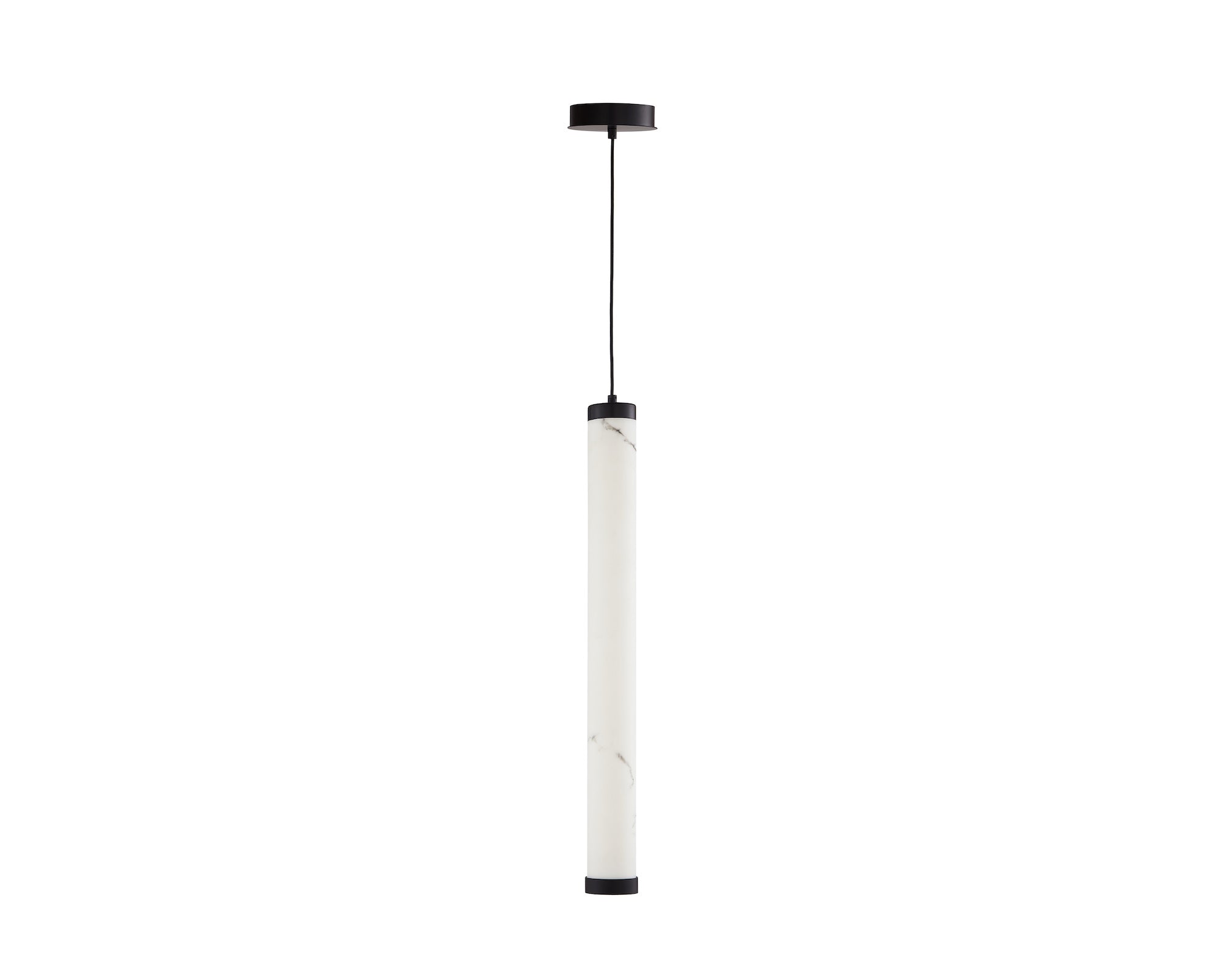 Liang & Eimil Abaco Pendant Light – Alabaster Effect & Black Metal