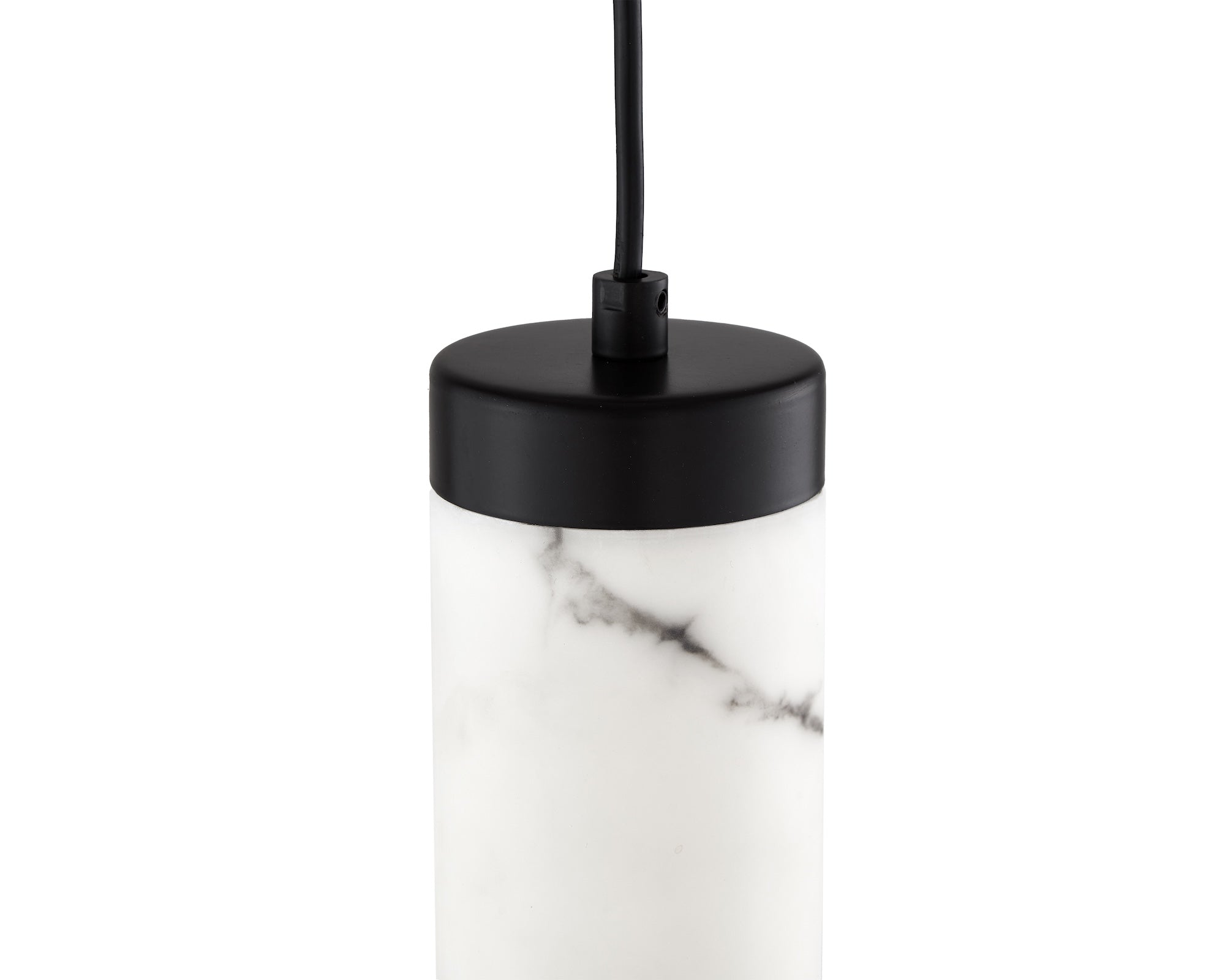 Liang & Eimil Abaco Pendant Light – Alabaster Effect & Black Metal